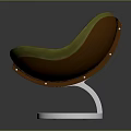 Stylish Green Velvet Chair With Circular Metal Base And Modern Design