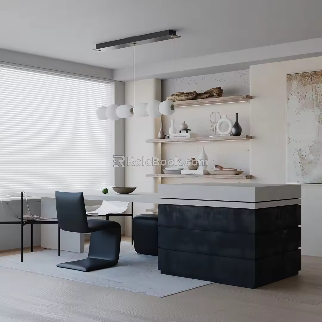 Modern table combination 3d model