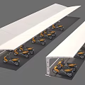 White Outdoor Motorcycle Carport Structure For Covered Parking With Yellow Scooters