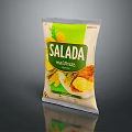 Salada Maionese Creamy Mayonnaise Packaged Food Product With Lemon Design