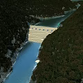 Commercial Hydropower Equipment at Shuangjiangkou Station with Dam and Reservoir in Mountainous Area