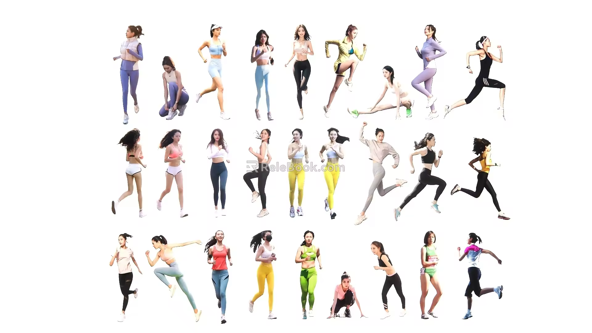 2D Running Sports Figure 3d model