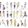 2D Running Sports Figure 3d model