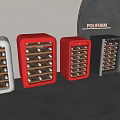 Modern POLIFORM Wine Coolers Design Featuring White Red Silver Multi Layered Racks