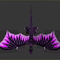 Purple Mythical Dragon Creature With Iridescent Wings And Scales In Fantasy Art