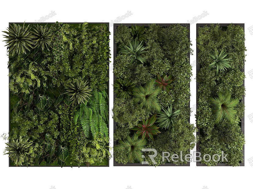 Modern Green Plant Wall Green Plant Wall model