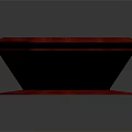 Octagonal Conference Table With Red Blue Layered Structure And Modern Design