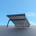 Solar Panel Installation On Roof With Mounting Frame And Blue Sky 3d model