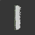 Wall Mounted Decorative Ornament Combination With Wooden Frames And Lush Green Plants