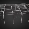Modern Furniture Metal Frame Structure With Grid Design And Support Columns