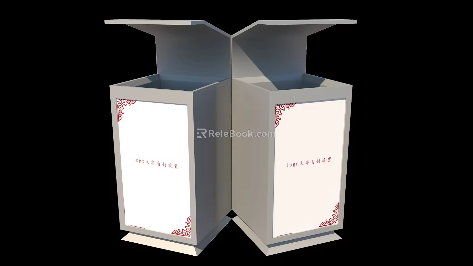 Modern trash can Simple trash can 3d model