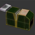 Vintage Green Ticket Machine With Paper Ticket And Metallic Cover Top