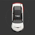 Toyota TRD Race Car With Sahara Logo White Red Black Design