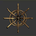 Elegant Gold And Black Coat Rack With Multiple Hooks And Circular Base Ornate Design Style