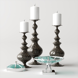 Candlestick candle 3d model