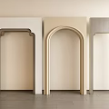 Three Modern Door Arches In Beige White And Silver Minimalist Designs