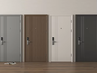 Modern security door fingerprint lock smart lock 3d model