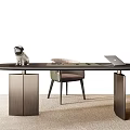Minotti Miloti Desk Combination 3d model