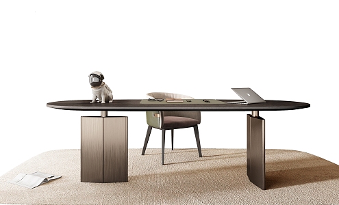 Minotti Miloti Desk Combination 3d model