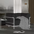Modern Single Sofa Corbusier Sofa LC3 Sofa Bauhaus Sofa Single Sofa Leather Sofa 3d model