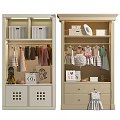 Children's Wardrobe with Hanging Clothes Storage Boxes Decorative Items and Drawers