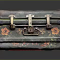 Vintage Decorative Trunk With Floral Patterns And Metal Hardware For Living Spaces