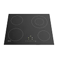 Miele Black Glass Induction Cooktop With Four Burners And Digital Controls