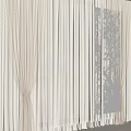 Beige Sheer Curtains With Elegant Drapes Filtering Sunlight For Garden View Room