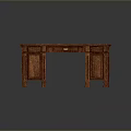 Classic Wooden Office Desk With Rectangular Tabletop Drawer And Sturdy Cabinet
