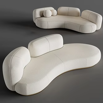 Modern shaped sofa 3d model