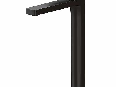 Modern Bathroom Washbasin With Sleek Black Faucet And Minimalist Design 3d model