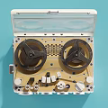 Retro Sound Recorder Radio Telegraph Radio 3d model