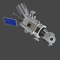 Advanced Spacecraft With Antenna Solar Panels And External Structure In Space