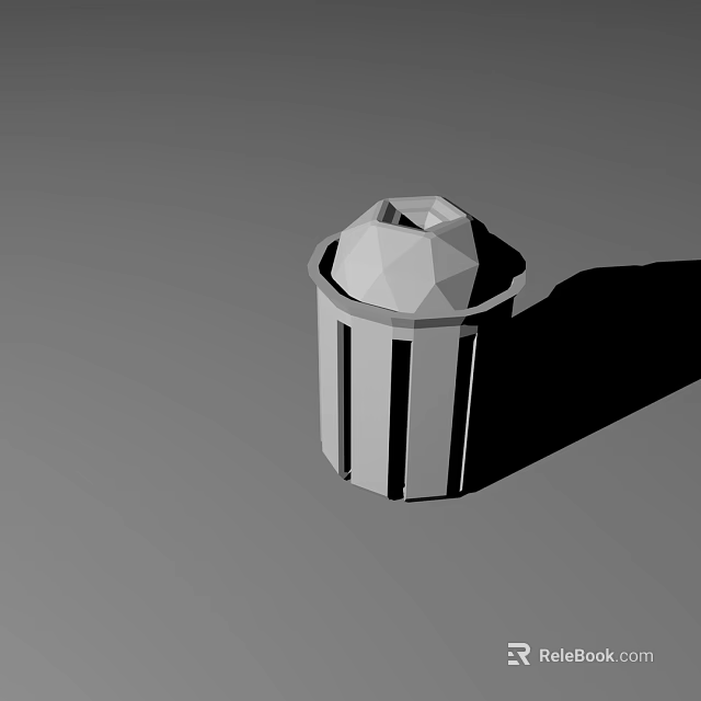 Public Facility Outdoor Trash Can With Modern Design And Durable Structure 3d model 