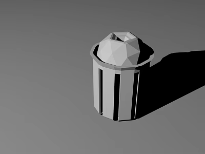 Public Facility Outdoor Trash Can With Modern Design And Durable Structure 3d model