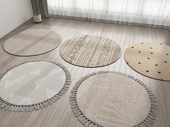 Modern Round Carpet 3d model