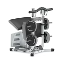 Professional Strength Training Fitness Equipment With Metal Frame Black Padded Seat And Wheels