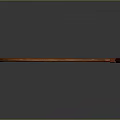 Axe With Wooden Handle And Red Blade On Reflective Surface