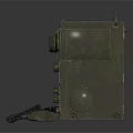 Vintage Metallic Doorbell With Corded Handset And Classic Retro Design