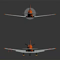 Two Orange And White Passenger Planes Featuring Propellers And Wing Logos In Flight View
