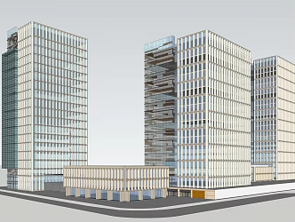 Modern Office Building Office Building Apartment 3d model