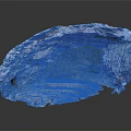 Irregular Natural Rock Cave Structure Featuring Colorful Pink Blue Green Surface And Reflective Base