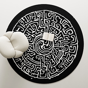 Modern Round Carpet 3d model