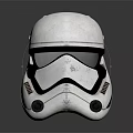 White Stormtrooper Helmet With Detailed Design Black Accents And Reflective Surface
