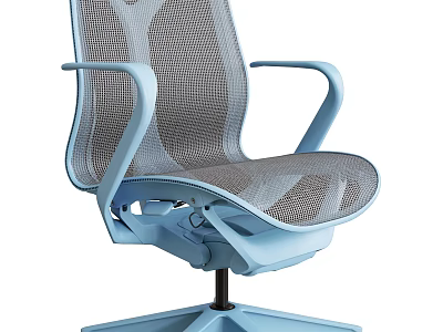 Ergonomic Mesh Office Chair With Adjustable Armrests And Comfortable Swivel Base 3d model