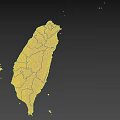 Taiwan Island Satellite Map Showing Terrain Roads And Urban Areas