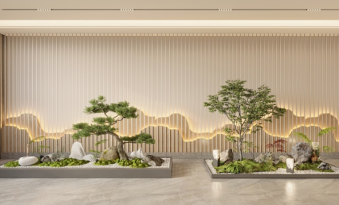 New Chinese Style Interior Landscape Landscaping 3d model