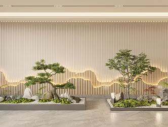 New Chinese Style Interior Landscape Landscaping 3d model