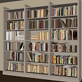 bookcase bookshelf book ornaments 3d model