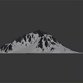 Snow Covered Mountain Terrain With Rocky Peaks And Thick White Snow Layers